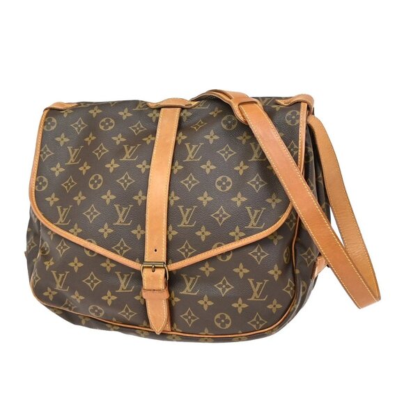 LOUIS VUITTON Saumur 35 Shoulder Bag Monogram Leather BN France M42254 70YH580 - Picture 1 of 16